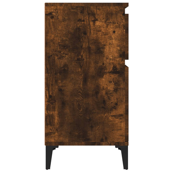 Bedside Cabinets 2 Pcs Smoked Oak 40X35x70 Cm Bedside Tables