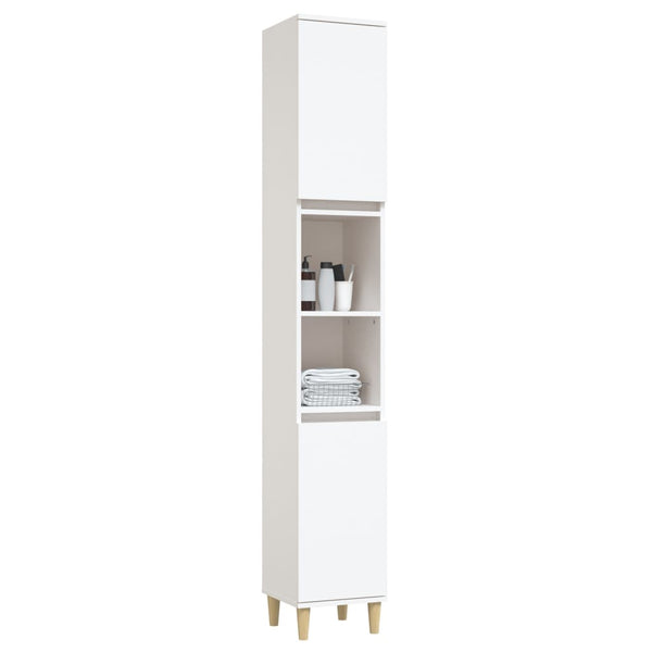 Bathroom Cabinet White 30X30x190 Cm Engineered Wood Bathroom Cabinets