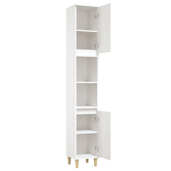 Bathroom Cabinet White 30X30x190 Cm Engineered Wood Bathroom Cabinets