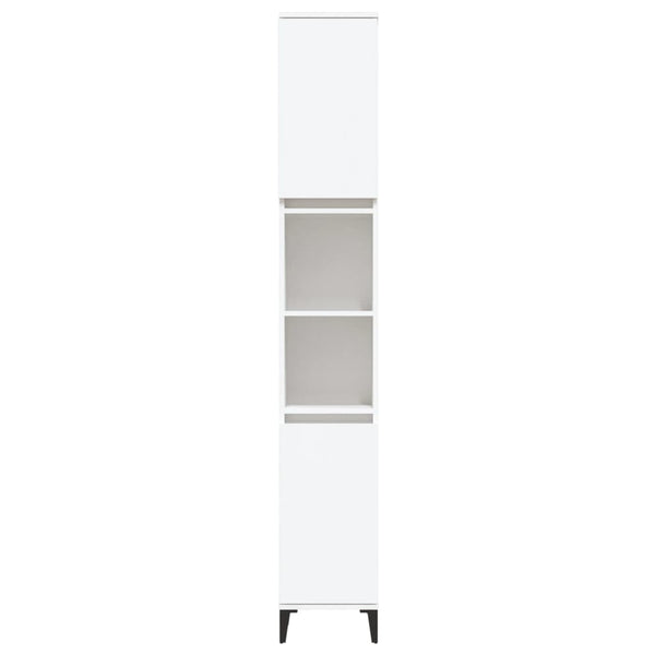 Bathroom Cabinet White 30X30x190 Cm Engineered Wood Bathroom Cabinets