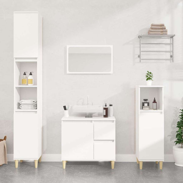 Vidaxl Bathroom Cabinet White 30X30x100 Cm Engineered Wood Bathroom Cabinets