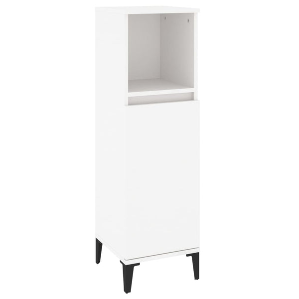 Bathroom Cabinet White 30X30x100 Cm Engineered Wood Bathroom Cabinets