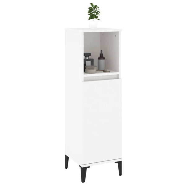 Bathroom Cabinet White 30X30x100 Cm Engineered Wood Bathroom Cabinets