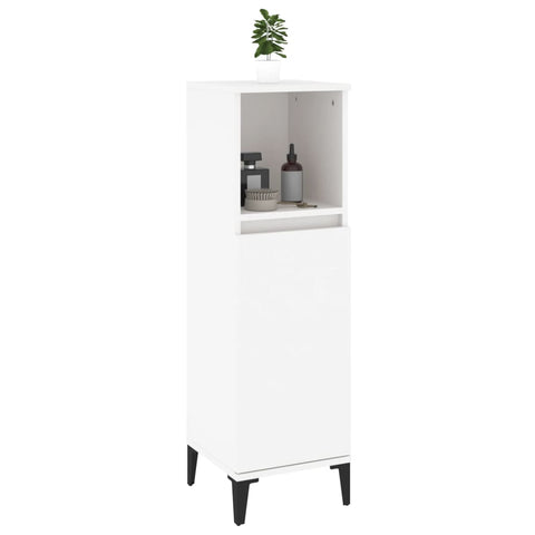Bathroom Cabinet White 30X30x100 Cm Engineered Wood Bathroom Cabinets