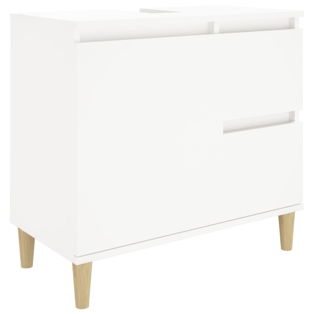 Bathroom Cabinet White 65X33x60 Cm Engineered Wood Bathroom Cabinets