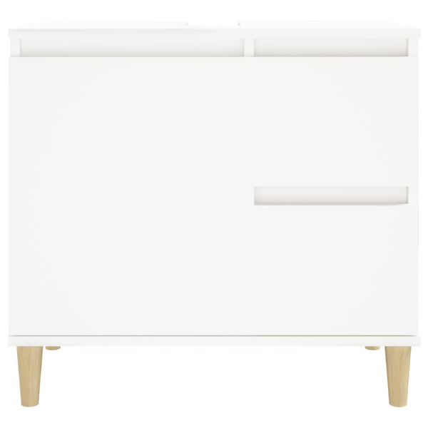 Bathroom Cabinet White 65X33x60 Cm Engineered Wood Bathroom Cabinets