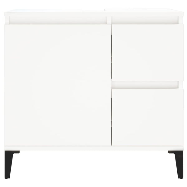Bathroom Cabinet White 65X33x60 Cm Engineered Wood Bathroom Cabinets