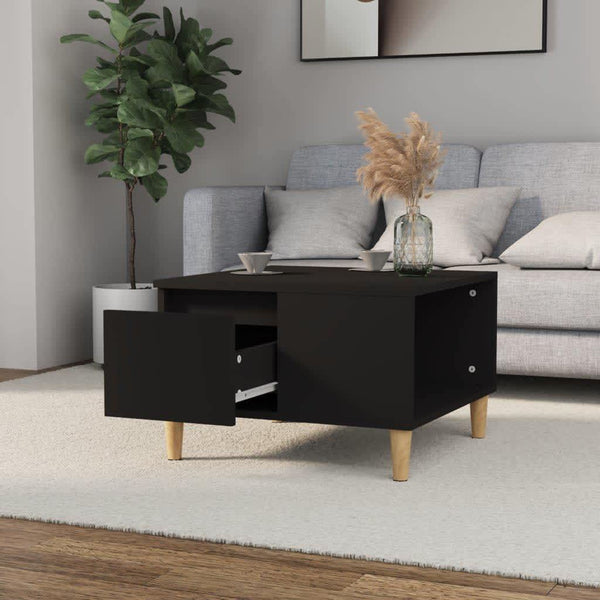 Coffee Table Black 55X55x36.5 Cm Engineered Wood Coffee Tables