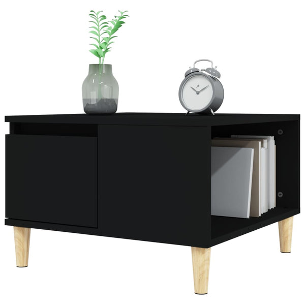Coffee Table Black 55X55x36.5 Cm Engineered Wood Coffee Tables