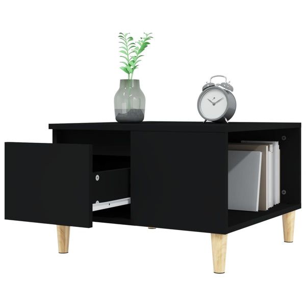 Coffee Table Black 55X55x36.5 Cm Engineered Wood Coffee Tables