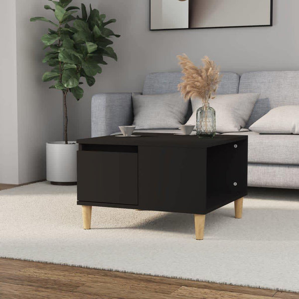 Coffee Table Black 55X55x36.5 Cm Engineered Wood Coffee Tables