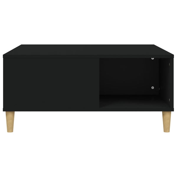 Coffee Table Black 80X80x36.5 Cm Engineered Wood Coffee Tables