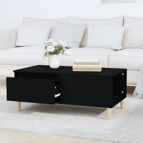 Coffee Table Black 90X50x36.5 Cm Engineered Wood Coffee Tables