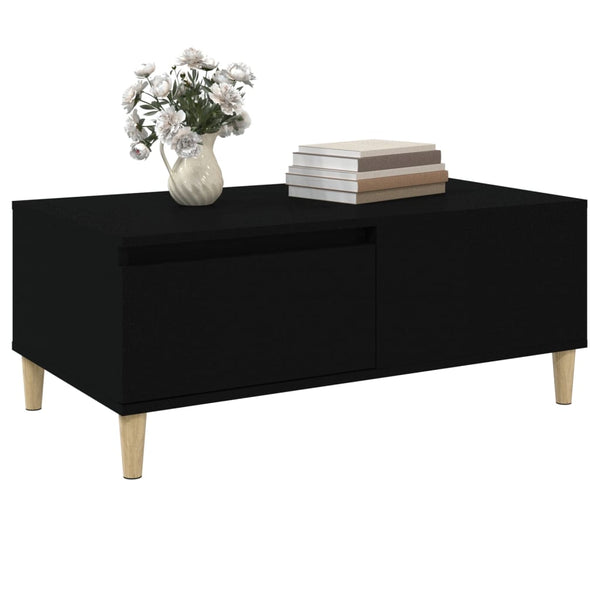 Coffee Table Black 90X50x36.5 Cm Engineered Wood Coffee Tables
