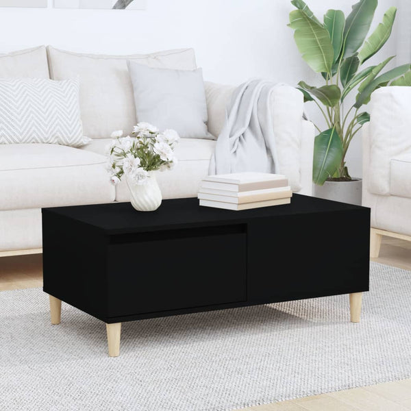 Coffee Table Black 90X50x36.5 Cm Engineered Wood Coffee Tables