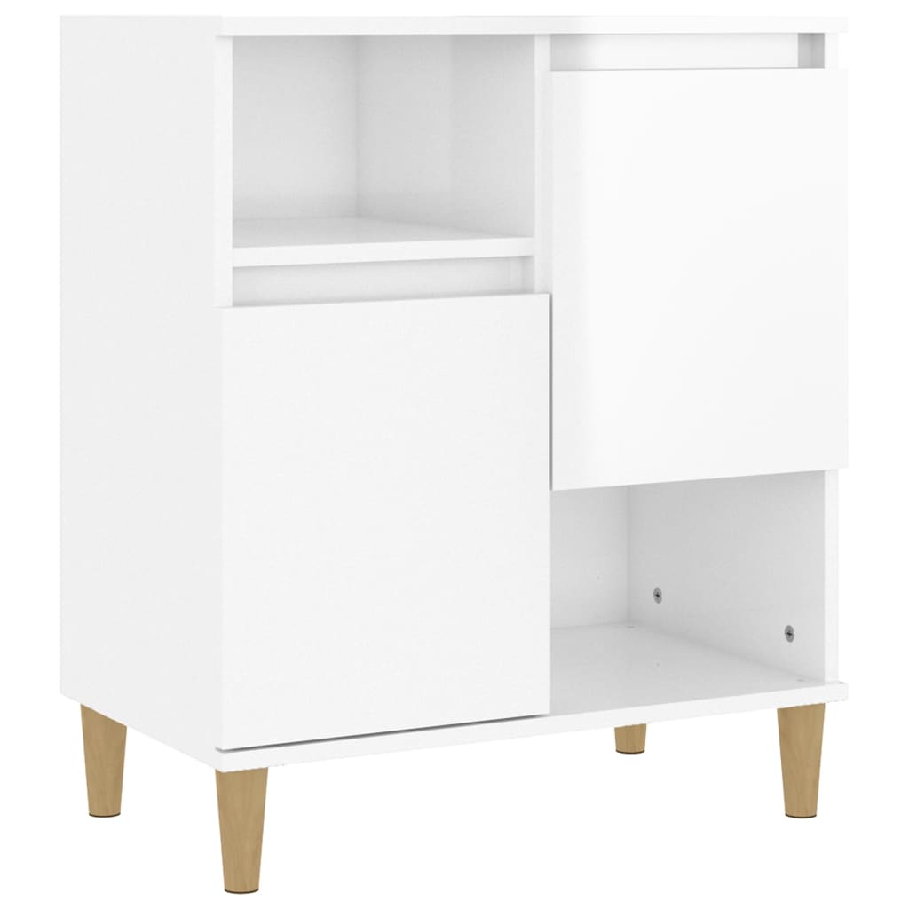 Sideboard High Gloss White 60X35x70 Cm Engineered Wood Sideboards & Buffets