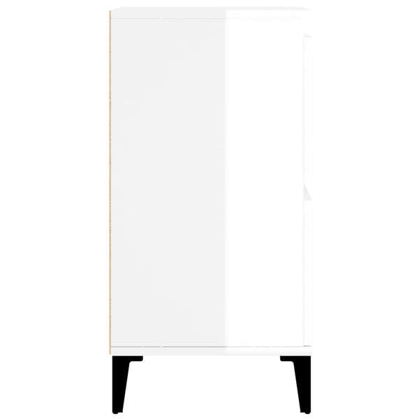 Sideboard High Gloss White 60X35x70 Cm Engineered Wood Sideboards & Buffets