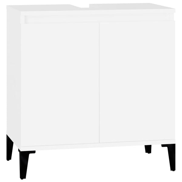 Sink Cabinet White 58X33x60 Cm Engineered Wood Bathroom Cabinets