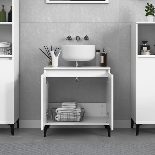 Sink Cabinet White 58X33x60 Cm Engineered Wood Bathroom Cabinets