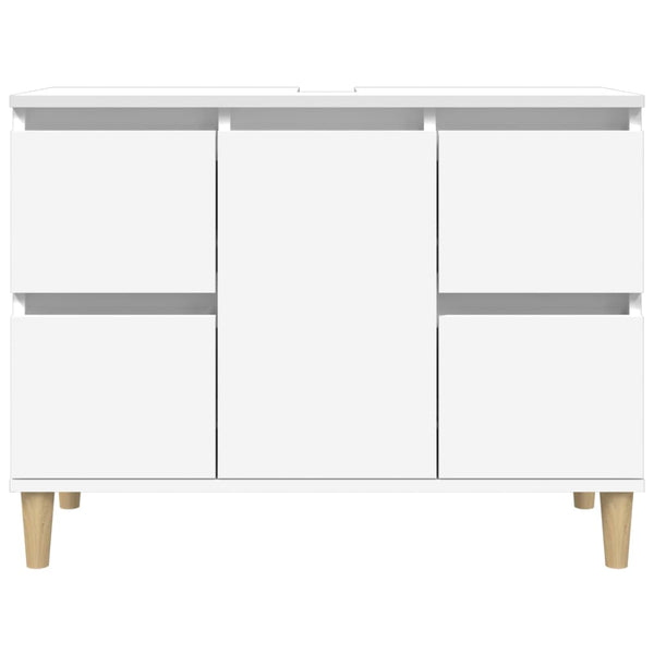 Sink Cabinet White 80X33x60 Cm Engineered Wood Bathroom Cabinets