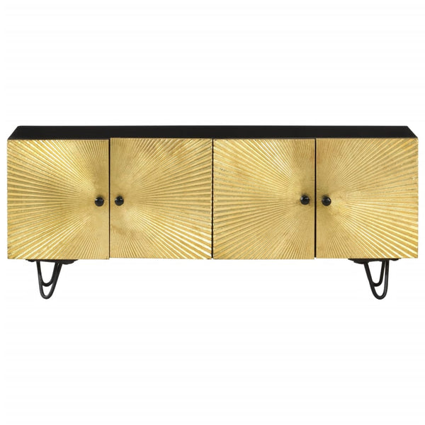 Tv Cabinet 110X30x45 Cm Solid Wood Mango Tv Stands & Entertainment Units