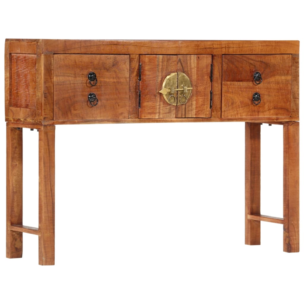 Console Table 120X32x80 Cm Solid Rough Wood Acacia Tables