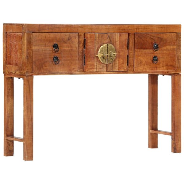 Console Table 120X32x80 Cm Solid Rough Wood Acacia Tables
