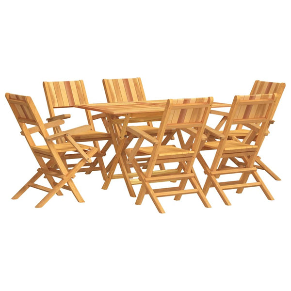 Vidaxl 7 Piece Garden Dining Set Solid Wood Teak Outdoor Dining Sets