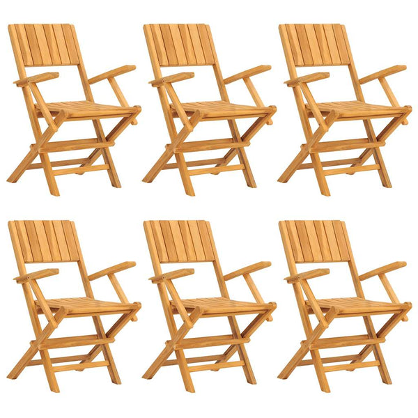 Vidaxl 7 Piece Garden Dining Set Solid Wood Teak Outdoor Dining Sets