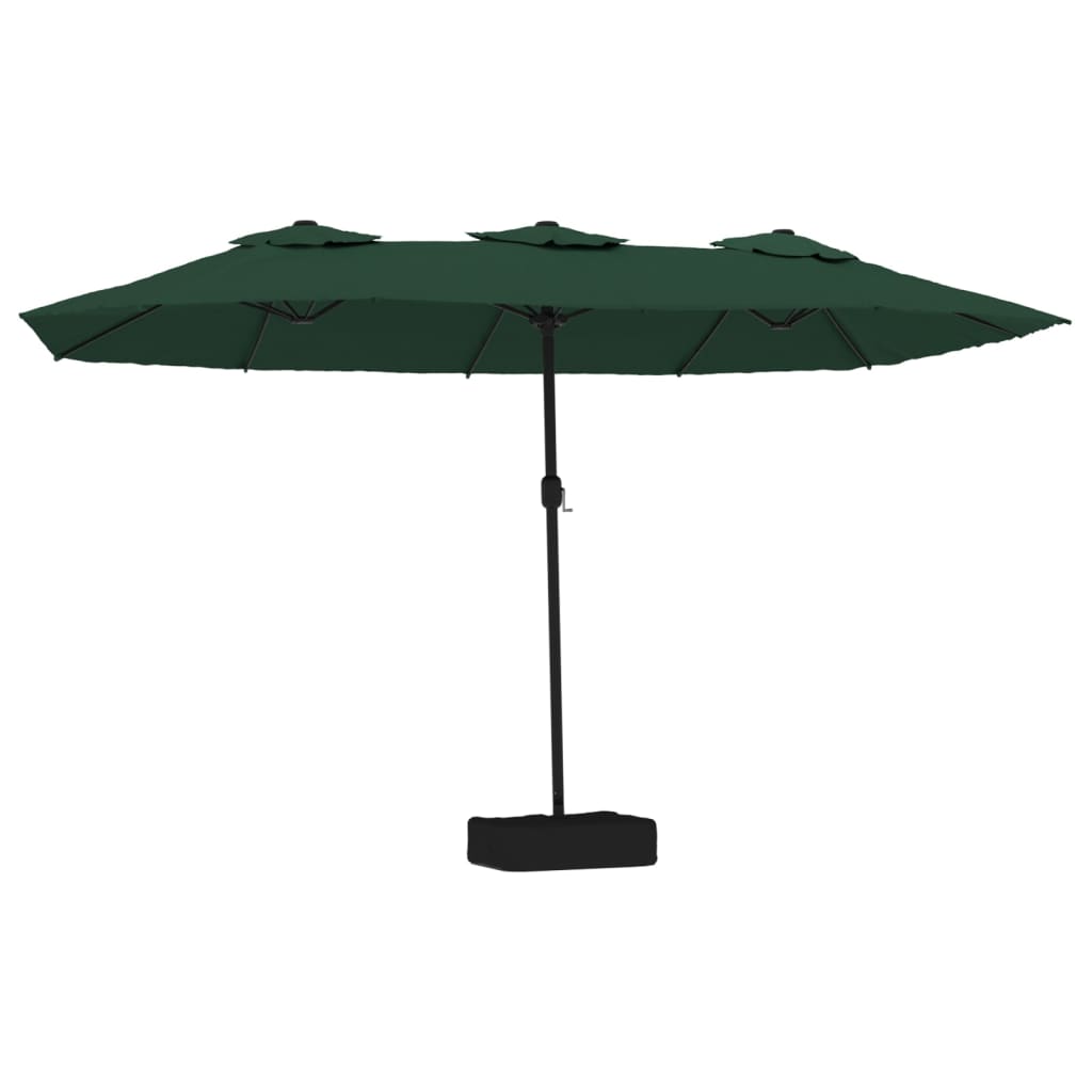 Double Head Parasol Green 449X245 Cm Patio Umbrellas