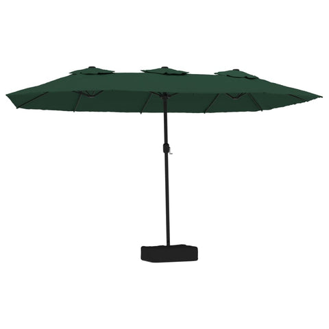 Double Head Parasol Green 449X245 Cm Patio Umbrellas