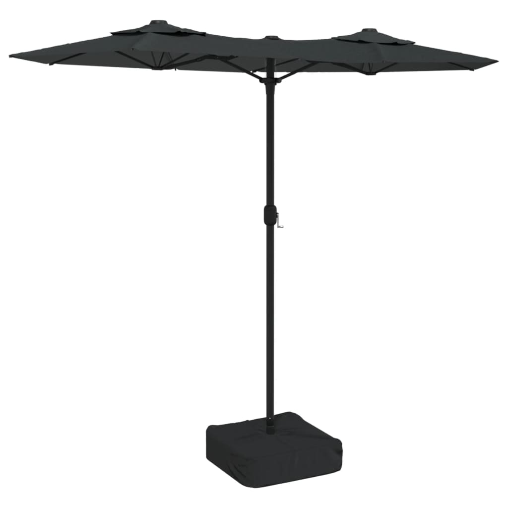 Double Head Parasol Anthracite 316X240 Cm Patio Umbrellas