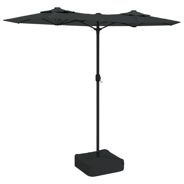Double Head Parasol Anthracite 316X240 Cm Patio Umbrellas
