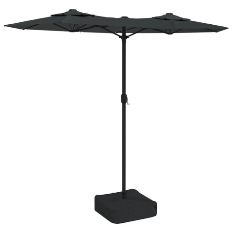 Double Head Parasol Anthracite 316X240 Cm Patio Umbrellas