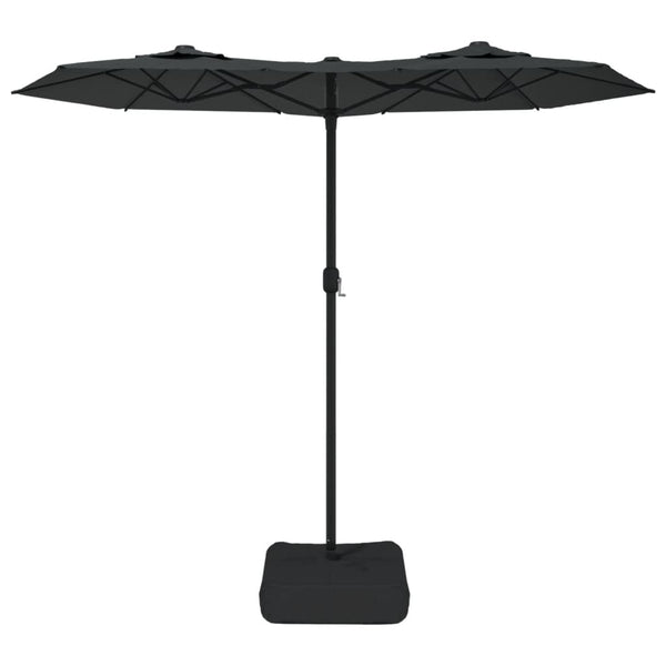 Double Head Parasol Anthracite 316X240 Cm Patio Umbrellas