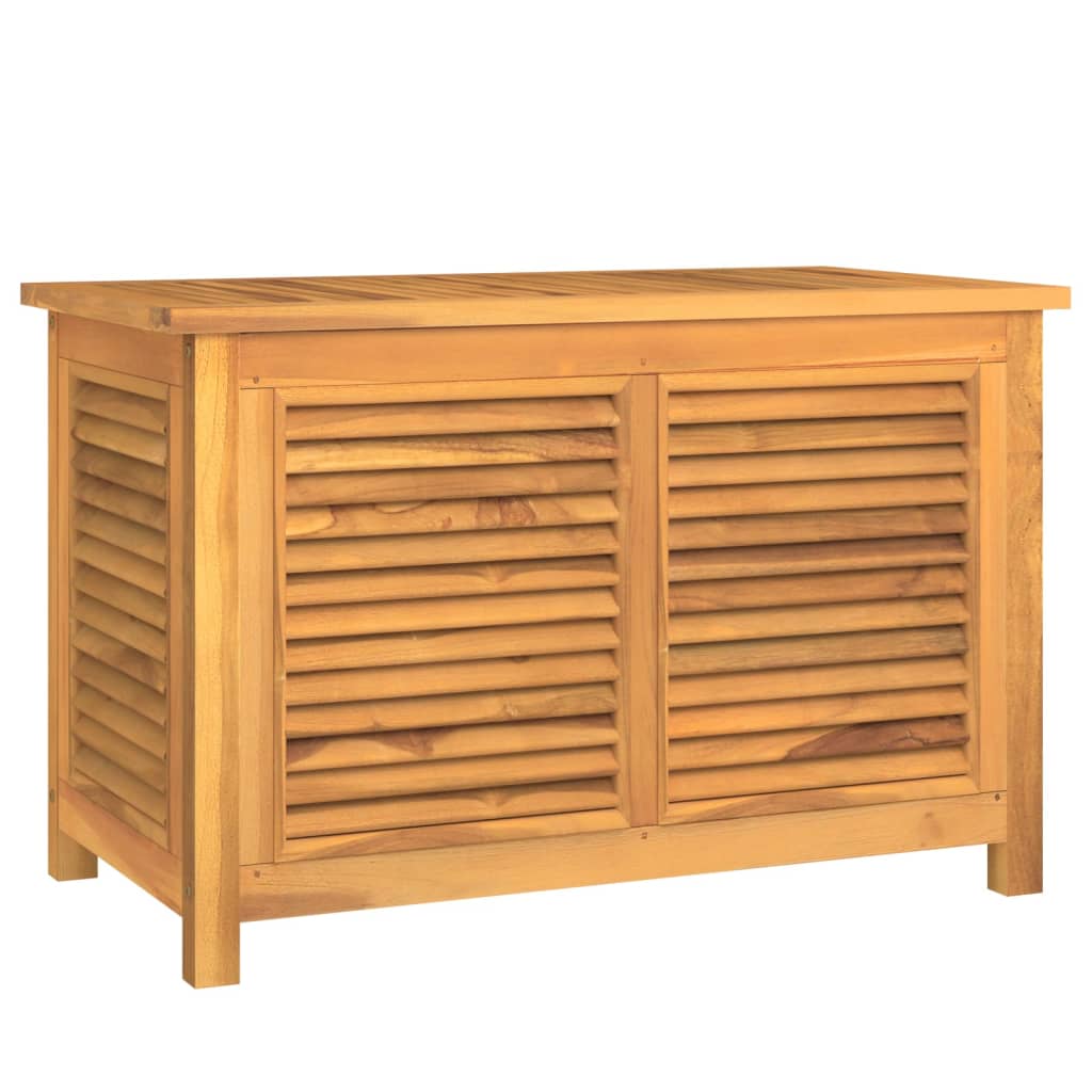 Garden Storage Box With Bag 90X50x58 Cm Solid Wood Teak Storage Deck Boxes
