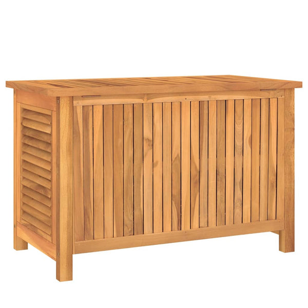 Garden Storage Box With Bag 90X50x58 Cm Solid Wood Teak Storage Deck Boxes