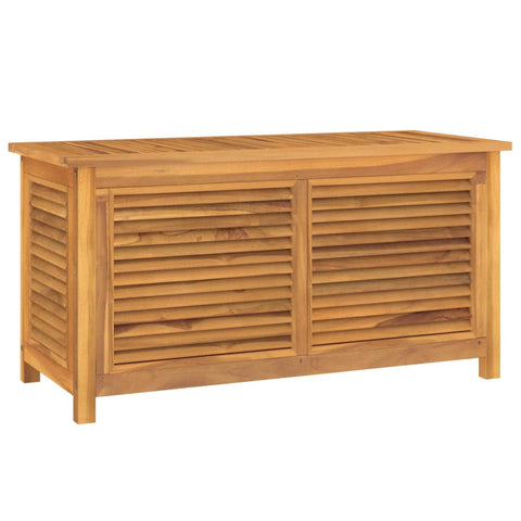 Garden Storage Box With Bag 114X50x58 Cm Solid Wood Teak Storage Deck Boxes