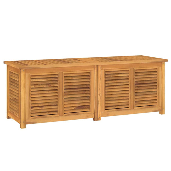 Vidaxl Garden Storage Box With Bag 150X50x55 Cm Solid Wood Teak Storage Deck Boxes