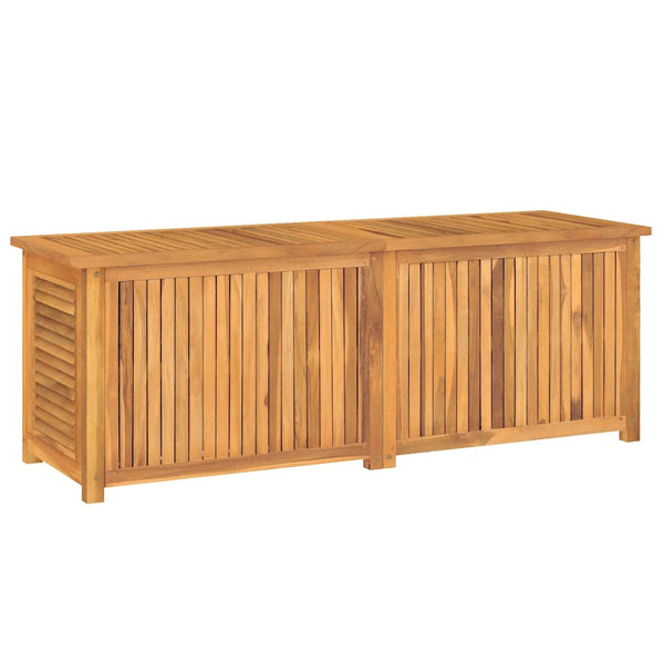 Vidaxl Garden Storage Box With Bag 150X50x55 Cm Solid Wood Teak Storage Deck Boxes
