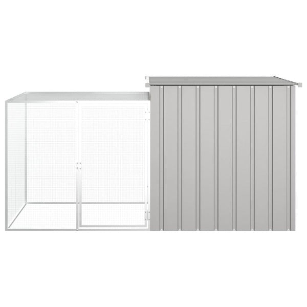 Vidaxl Rabbit Cage Grey 200X91x100 Cm Galvanised Steel Small Animal Cages & Hutches