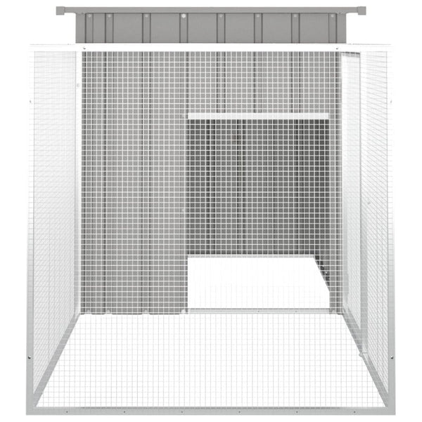 Vidaxl Rabbit Cage Grey 200X91x100 Cm Galvanised Steel Small Animal Cages & Hutches