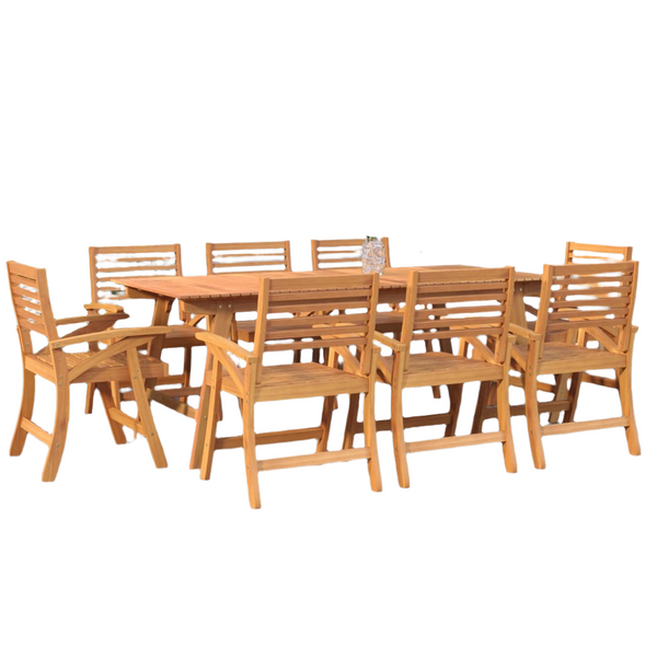 Garden Table 200X90x75 Cm Solid Wood Acacia Patio & Garden Tables