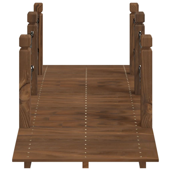 Garden Bridge With Chain Railings 150X67x56cm Solid Wood Spruce Garden Bridges