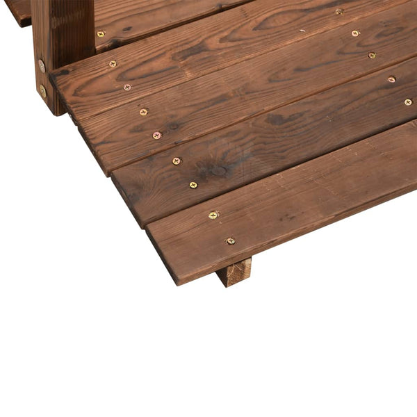 Garden Bridge With Chain Railings 150X67x56cm Solid Wood Spruce Garden Bridges