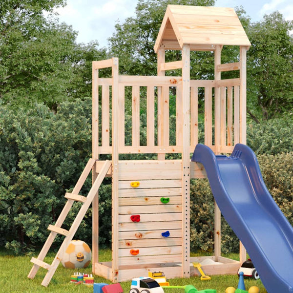Outdoor Playset 52.5X110.5X214 Cm Solid Wood Pine Outdoor Play Sets