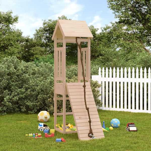 Playhouse With Climbing Wall Solid Wood Pine Cubby Houses