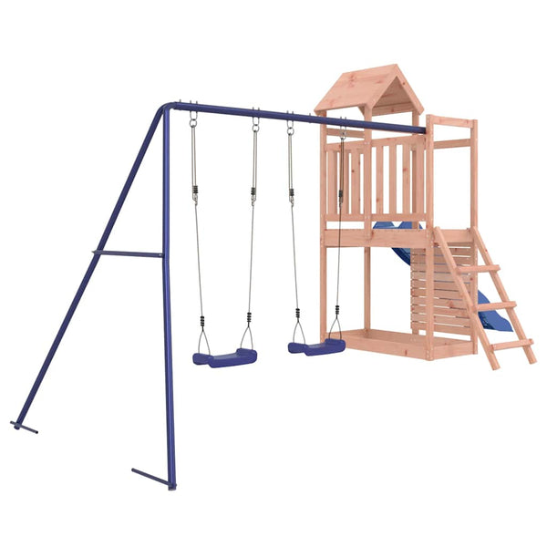 Vidaxl Outdoor Playset Solid Wood Douglas 255 X 160 H 162 Cm Blue Outdoor Play Sets