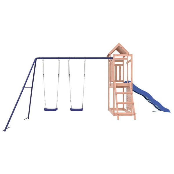 Vidaxl Outdoor Playset Solid Wood Douglas 255 X 160 H 162 Cm Blue Outdoor Play Sets