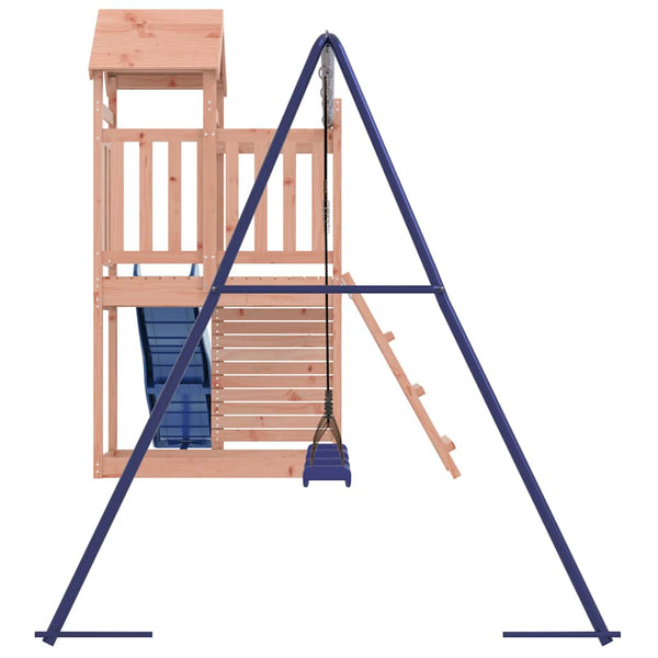 Vidaxl Outdoor Playset Solid Wood Douglas 255 X 160 H 162 Cm Blue Outdoor Play Sets
